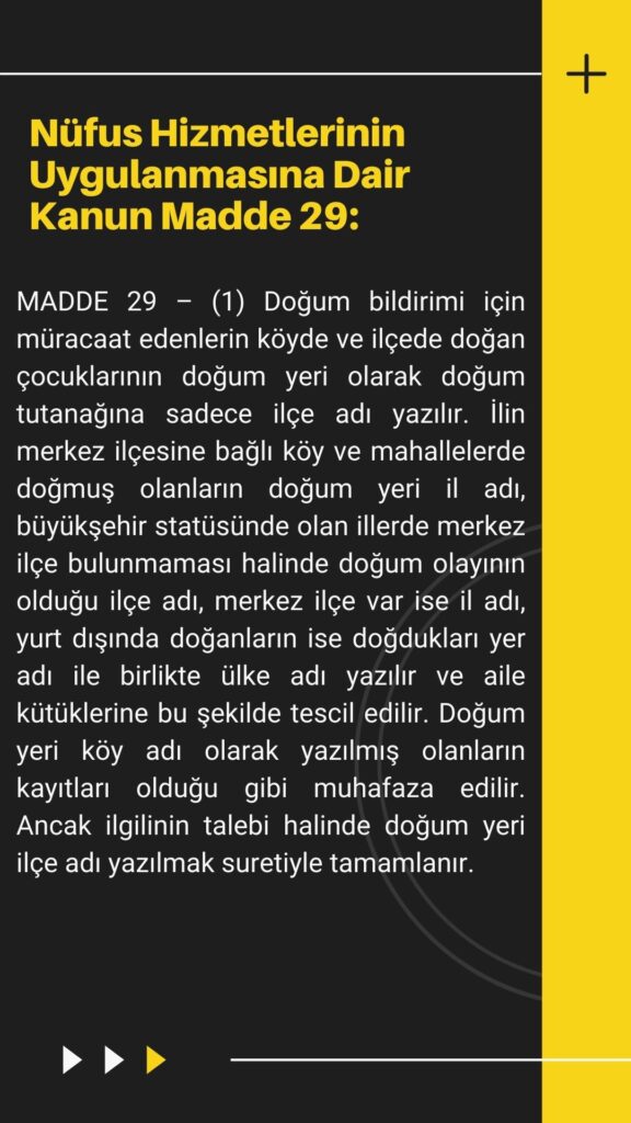 Doğum Yeri Değiştirme Davası Şartları