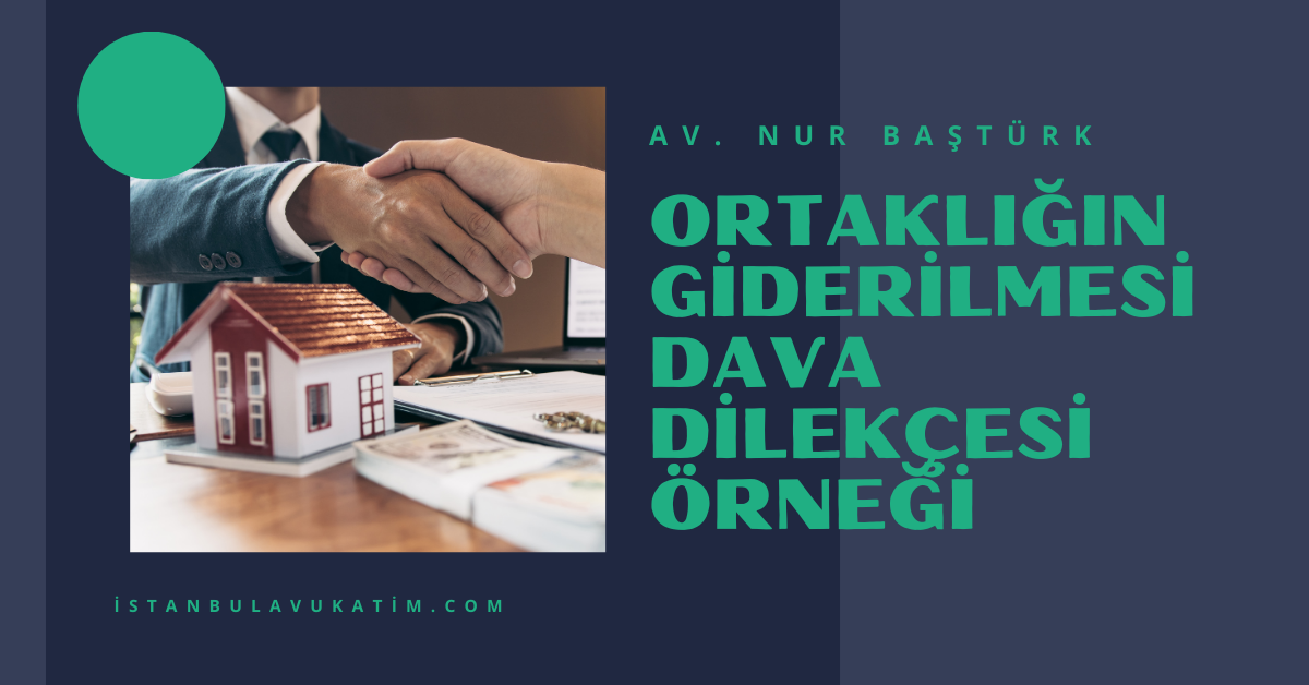 Ortaklığın Giderilmesi Davası Dilekçesi Örneği