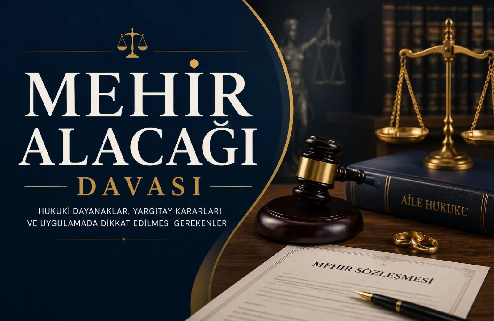 Mehir alacağı davası süreci ve hukuki adımlarını gösteren bilgilendirme grafiği