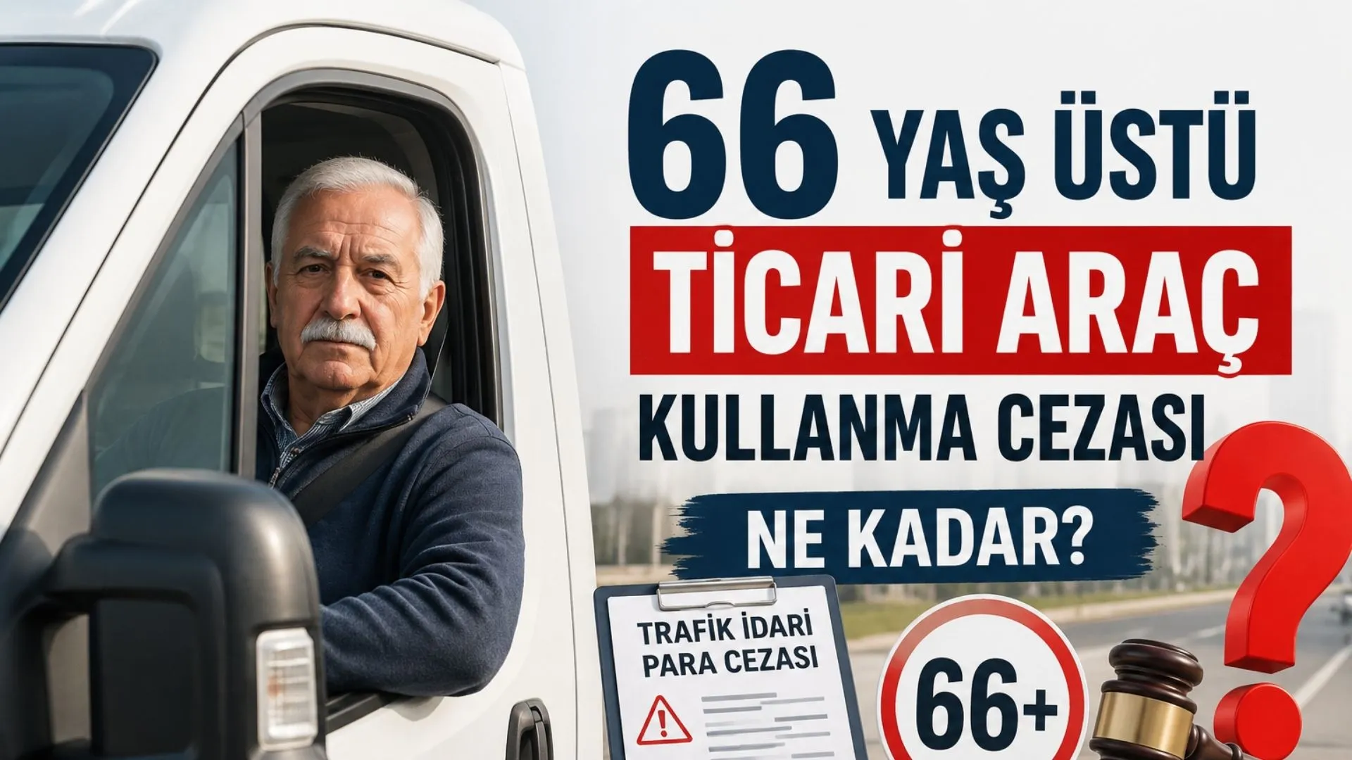 66 yaş üstü ticari araç kullanma cezası ve şoför yaş haddi kısıtlamaları hakkında hukuki bilgiler