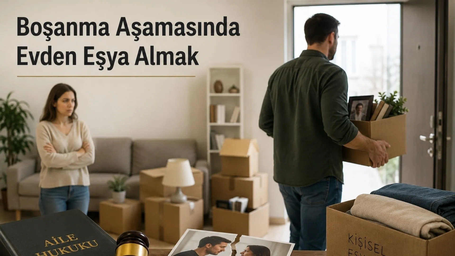 Boşanma aşamasında evden eşya alımı ile ilgili hukuki süreç ve danışmanlık hizmeti.